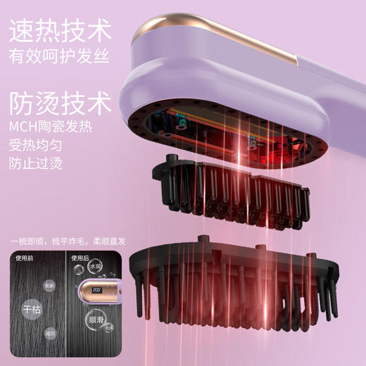 【38心愿 积分兑换】摩飞 便携电动梳直发按摩梳MR3138 商品图2