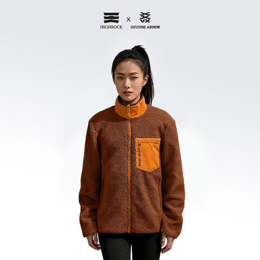 High Rock/天石鹅铠甲抓绒衣双面可穿立领保暖羊羔毛夹克G733 商品图2