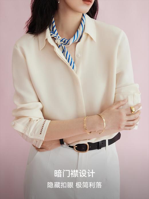 “人生衬衫”32姆米重绉桑蚕丝混纺衬衫FCG1SHT049 商品图7