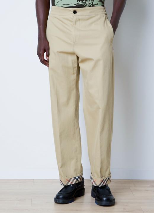 26新款B.B 弹力直筒格纹裤口卷边休闲裤 XXK212 商品图2