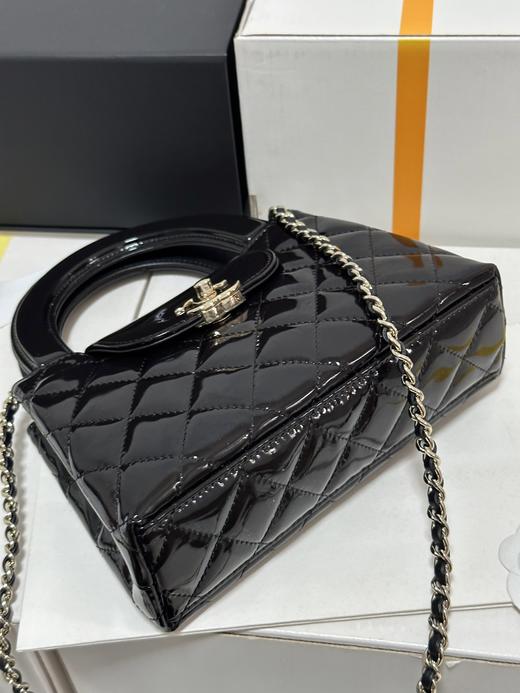 香奶奶 26C漆皮 Kelly 手提链条包大号 商品图8