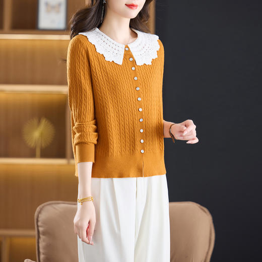 翻领小香风开衫外套，显瘦好看上衣CC-27-2660 商品图3