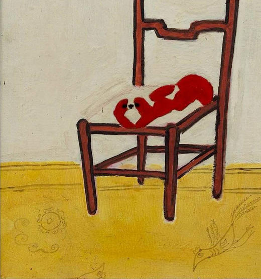 独角鹿西洋古董2018年中国台湾耿画廊授权出品常玉创作限量版画《Pekinese on a Chair-趴在椅子上的狮子狗》 商品图7