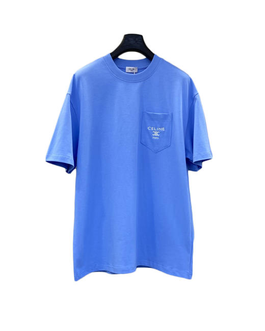 中性款口袋刺绣短袖T恤la008 商品图0