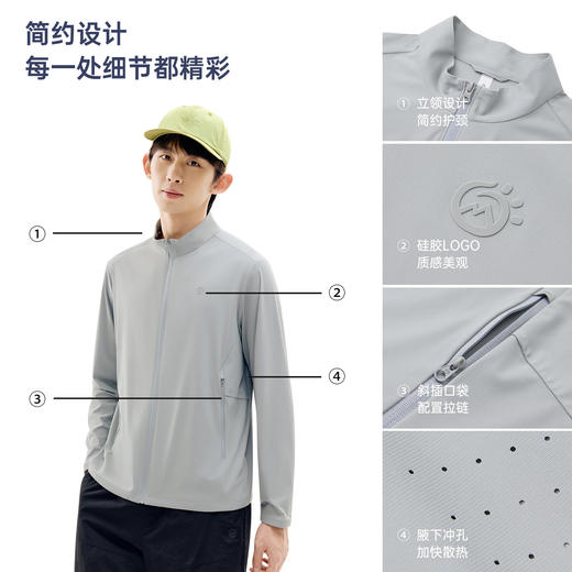 探拓户外UPF100+防晒衣男士夏季轻薄冰肤凉感透气运动骑行防晒服 商品图1