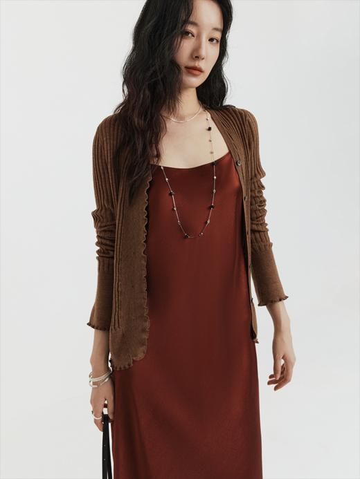 扬子精纺羊毛浪漫荷叶边开衫FCG1WSC097 商品图12