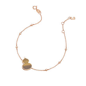 ［东方幸趣］18K玫瑰金虎睛石镶钻手链#岱川