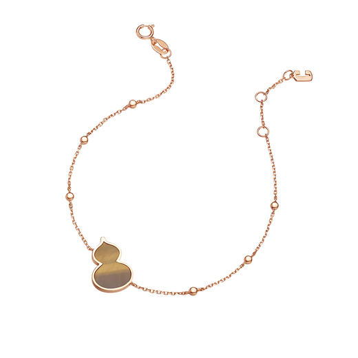 ［东方幸趣］18K玫瑰金虎睛石镶钻手链#岱川 商品图0