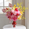 《春和景明》大花蕙兰蝴蝶兰河内洋牡丹瓶插花 商品缩略图0