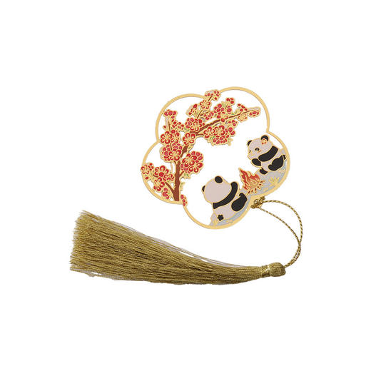 「9.9到手！数款可选」中国风金属书签卡通熊猫彩印蚀刻电镀黄铜铁书签学生礼送老师礼物 商品图4