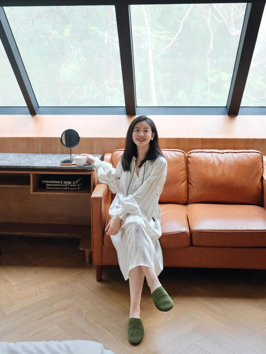 知性松弛感~李兰迪同款熊猫睡裙 仿真丝缎面家居服可外穿优雅得体 商品图8