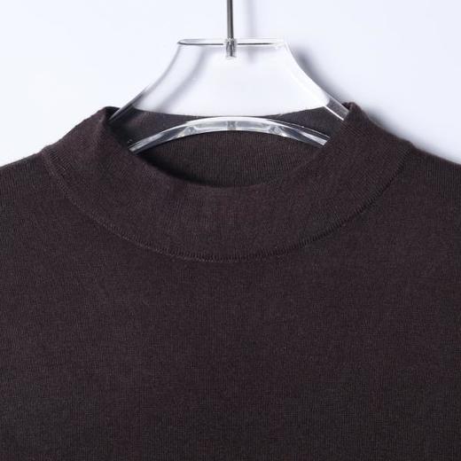 SDSA男装2026新款潮牌极简风长袖t恤男女同款撞色袖口宽松半高领 商品图1