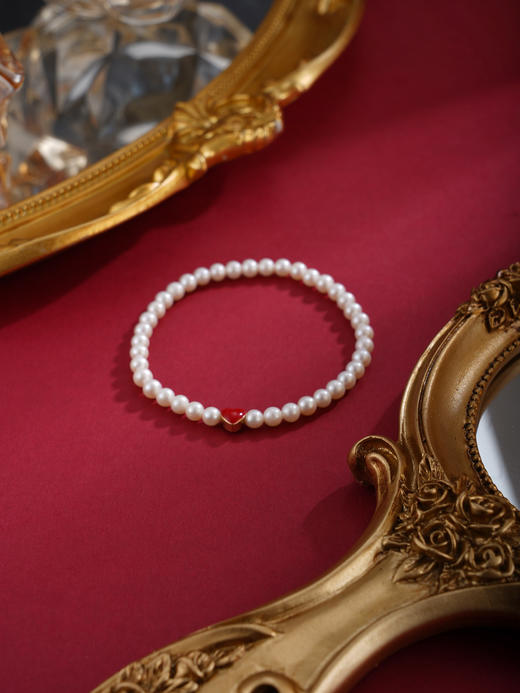 子佩集【热恋珍爱】珍珠惜王妃手链【AYSL10】红色爱心2602 商品图4