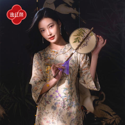 【多件多折】逸红颜《鞠依》2026春季新款松弛宽松显瘦罗孔人丝麻改良旗袍女 商品图2