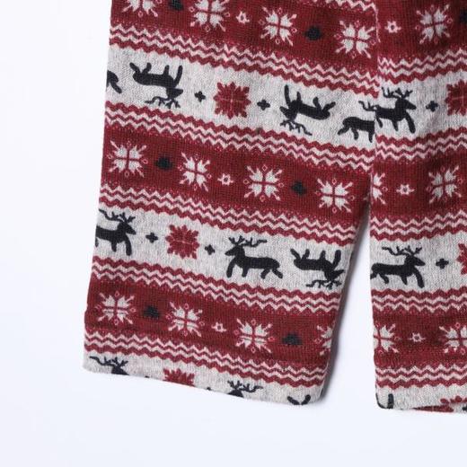 26T85SDSA男装2026新款麋鹿提花长袖T恤费尔岛条纹宽松圆领打底衫 商品图4