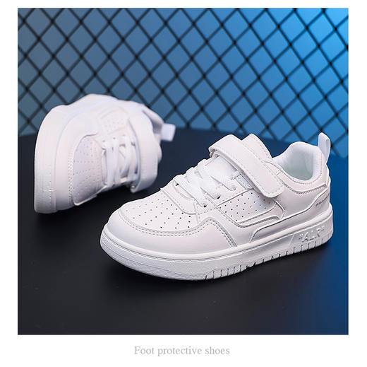 【岁愿开学季儿童魔术贴休闲小白鞋1689】幼儿园 & 小学封神小白鞋｜魔术贴 + 双材质，省心又好穿✨ 宝妈们闭眼冲的儿童休闲小白鞋来啦！ 商品图1