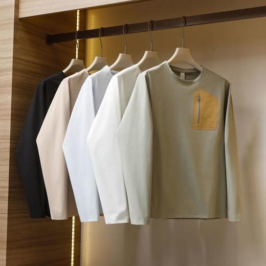 26春季袅家平替长袖情侣款T恤 商品图0