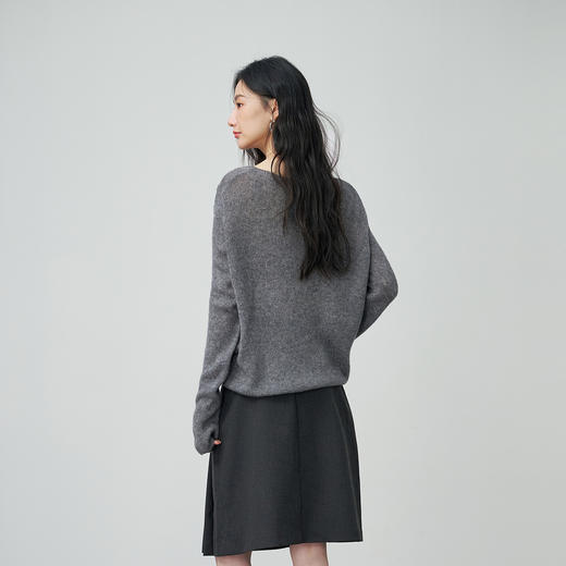 NEELLY纳俪商场同款春季新款温柔花纹针织衫女软糯百搭亲肤上衣N26014A06607 商品图1