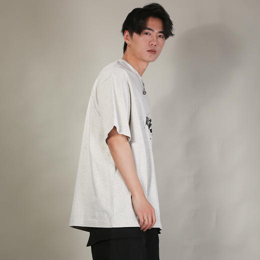 DRONKOO 2026 圆领前ANGEL彩点印花阔短袖T恤 商品图3