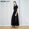NEELLY纳俪商场同款夏新款通勤气质假两件连衣裙女收腰显瘦A字裙N26054Y04502 商品缩略图0