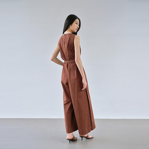 NEELLY纳俪商场同款夏新款职场气质通勤连体裤女大地色系轻熟长裤N26044Q04426 商品图1