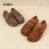 和诚行2026春季新款真皮一脚蹬懒人鞋翻毛皮透气软底男式休闲鞋0930275 商品缩略图4