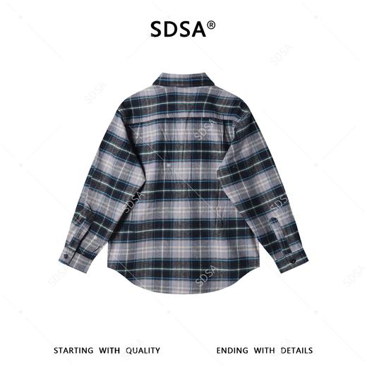 SC3006SDSA男装2026新款高贵轻奢韩版简约经典撞色格纹格子长袖衬衫百搭 商品图5