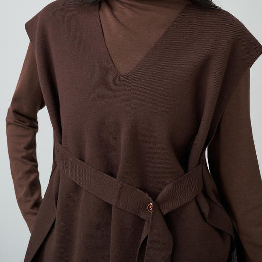 NEELLY纳俪商场同款春新款气质优雅上衣两件套女设计感百搭针织衫N26014A07705 商品图2