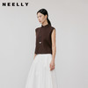 NEELLY纳俪商场同款春新款时尚翻领无袖针织衫女软糯亲肤修身上衣N26031A01101 商品缩略图0