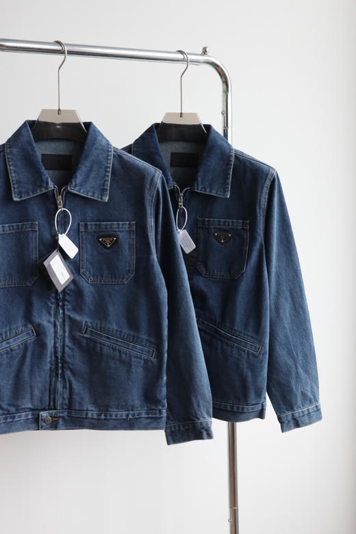P.R.D 26 成衣水洗 口袋翻领牛仔夹克外套 WT982 商品图4
