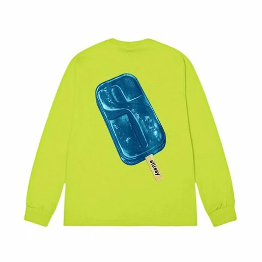 F030166新款休闲雪糕logo印花情侣圆领长袖T恤 商品图6