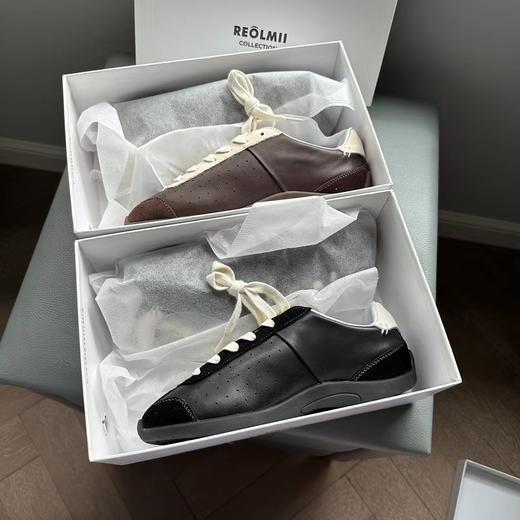 F030173头层牛皮女款芭蕾德训鞋薄底休闲阿甘鞋 商品图5