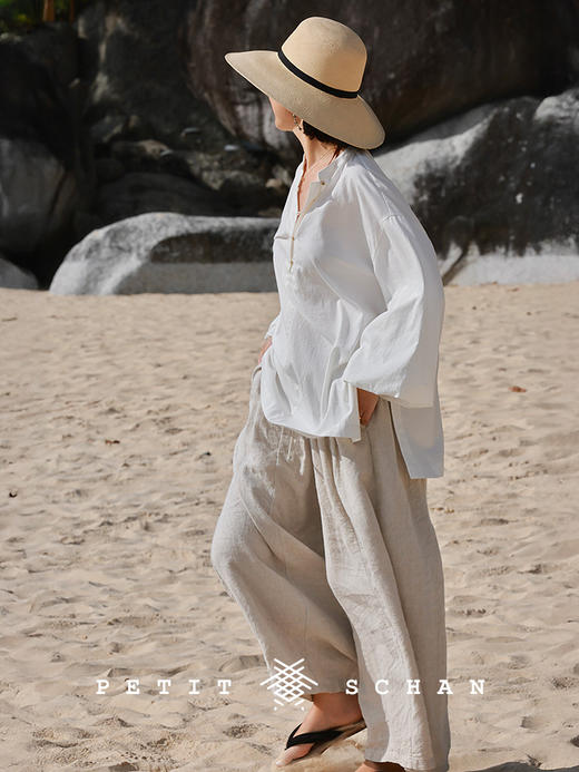 Petit Schan小闪 CLO#1051 Innocent Age 纯真年代 法式文艺感长绒棉纯棉娃娃衫 商品图3