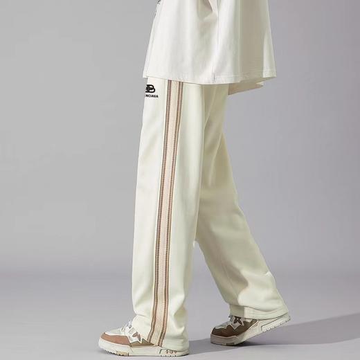 F030182男女同款织带拼接休闲卫裤直筒休闲裤 商品图4