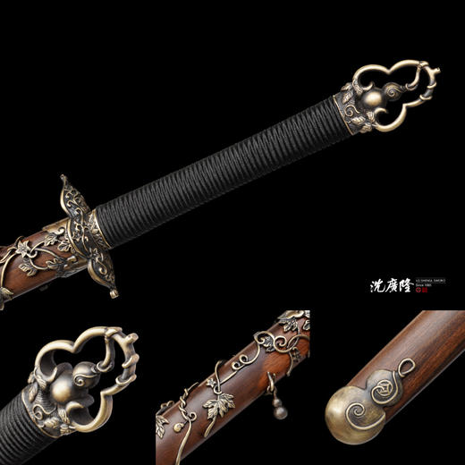 千福双手剑 八卦剑 螳螂剑 长剑 双手练习刀剑 沈广隆剑 未开刃 商品图3