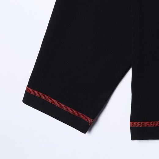 26T51SDSA男装2026新款潮牌街头风明线长袖撞色明线宽松圆领T恤 商品图4