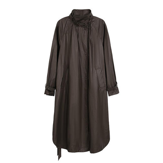 NEELLY纳俪商场同款春新款设计感宽松廓形风衣女经典时尚休闲外套N26024F04401 商品图3