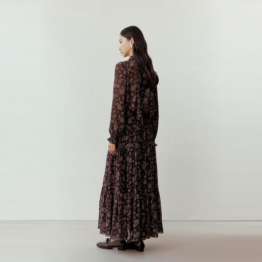 NEELLY纳俪商场同款春新款时尚复古简约印花半身裙女优雅休闲长裙N26012E01044 商品图1