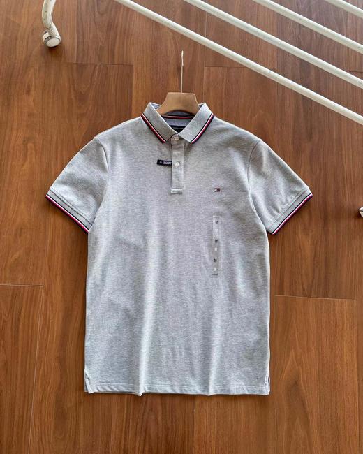 F030196春夏男装珠地棉纯色短袖T恤镶边翻领合身POLO衫 商品图6