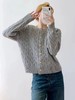 F030152灰色麻花毛衣外套女新款韩版宽松慵懒风软糯针织开衫 商品缩略图9