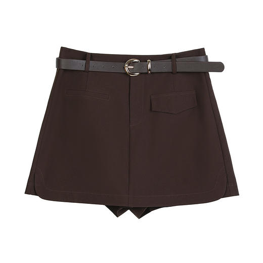 NEELLY纳俪商场同款夏季新款复古休闲显瘦短裤女百搭通勤裙裤N26054H04416 商品图3