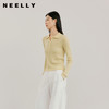 NEELLY纳俪商场同款春季新款时尚简约POLO领针织衫女亲肤修身上衣N26021A01056 商品缩略图0