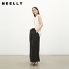 NEELLY纳俪商场同款夏新款随性休闲高腰阔腿裤女百搭个性直筒长裤N26054H04417 商品缩略图0