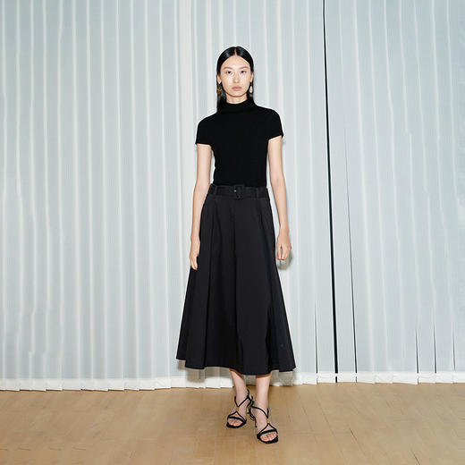 NEELLY纳俪商场同款夏季新款简约高腰显瘦A字裙女气质百搭半身裙N26044E04407 商品图2