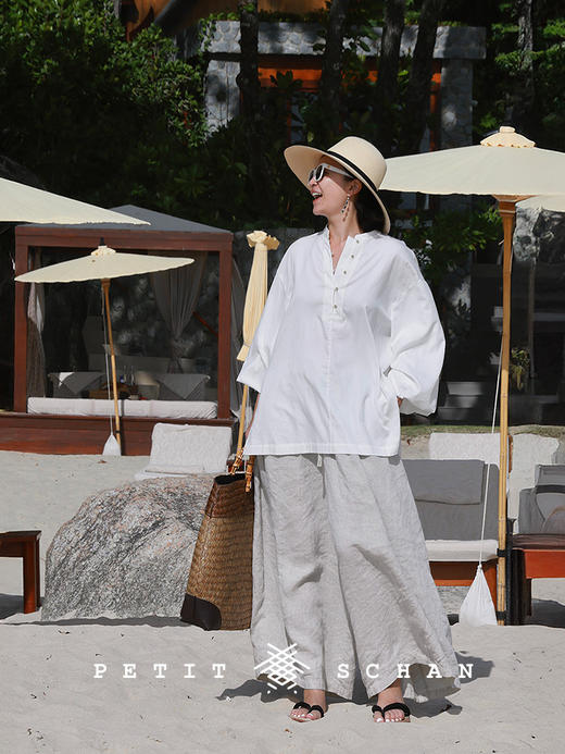 Petit Schan小闪 CLO#1051 Innocent Age 纯真年代 法式文艺感长绒棉纯棉娃娃衫 商品图4