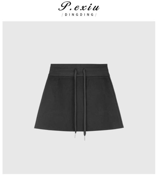 03-2潘依绣丁丁宠粉极简春夏立领拉链外套短款半裙套装 Q5543 商品图0