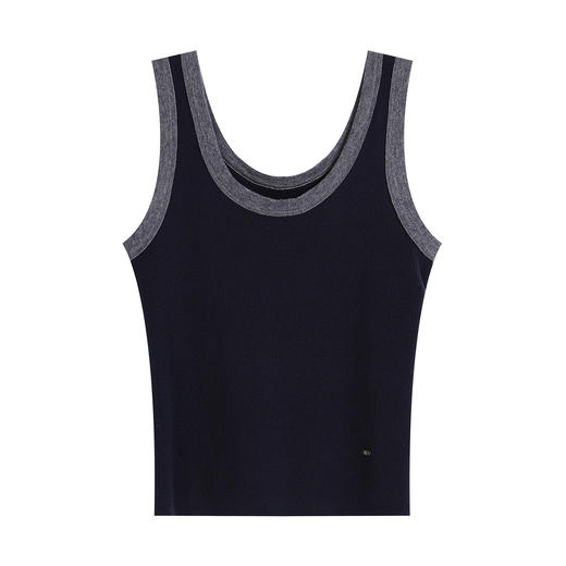 NEELLY纳俪商场同款春新款时尚舒适修身针织背心女亲肤百搭款上衣N26023A01079 商品图3