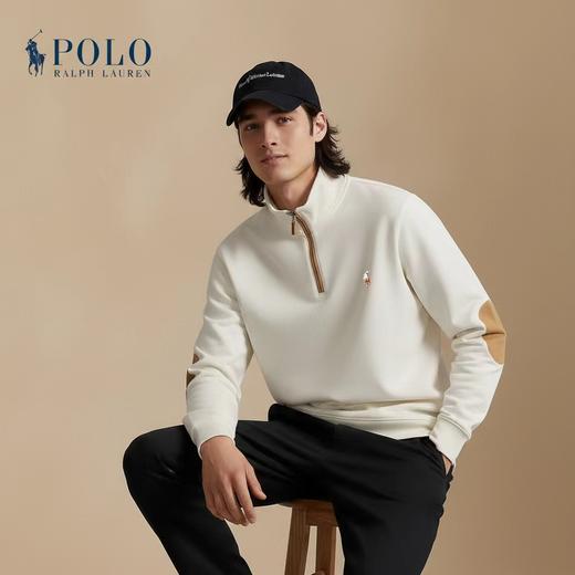 F030111双面麂皮绒拼接秋冬男士半拉链卫衣 商品图2