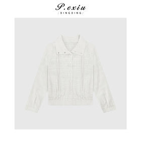 03-2潘依绣丁丁宠粉韩版提花立领工装短外套Q19001