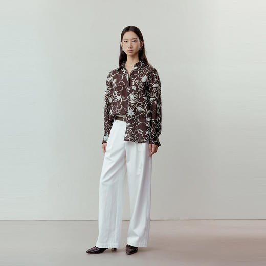 NEELLY纳俪商场同款春季新款时尚高腰阔腿裤女随性舒适直筒长裤N26031H01119 商品图2